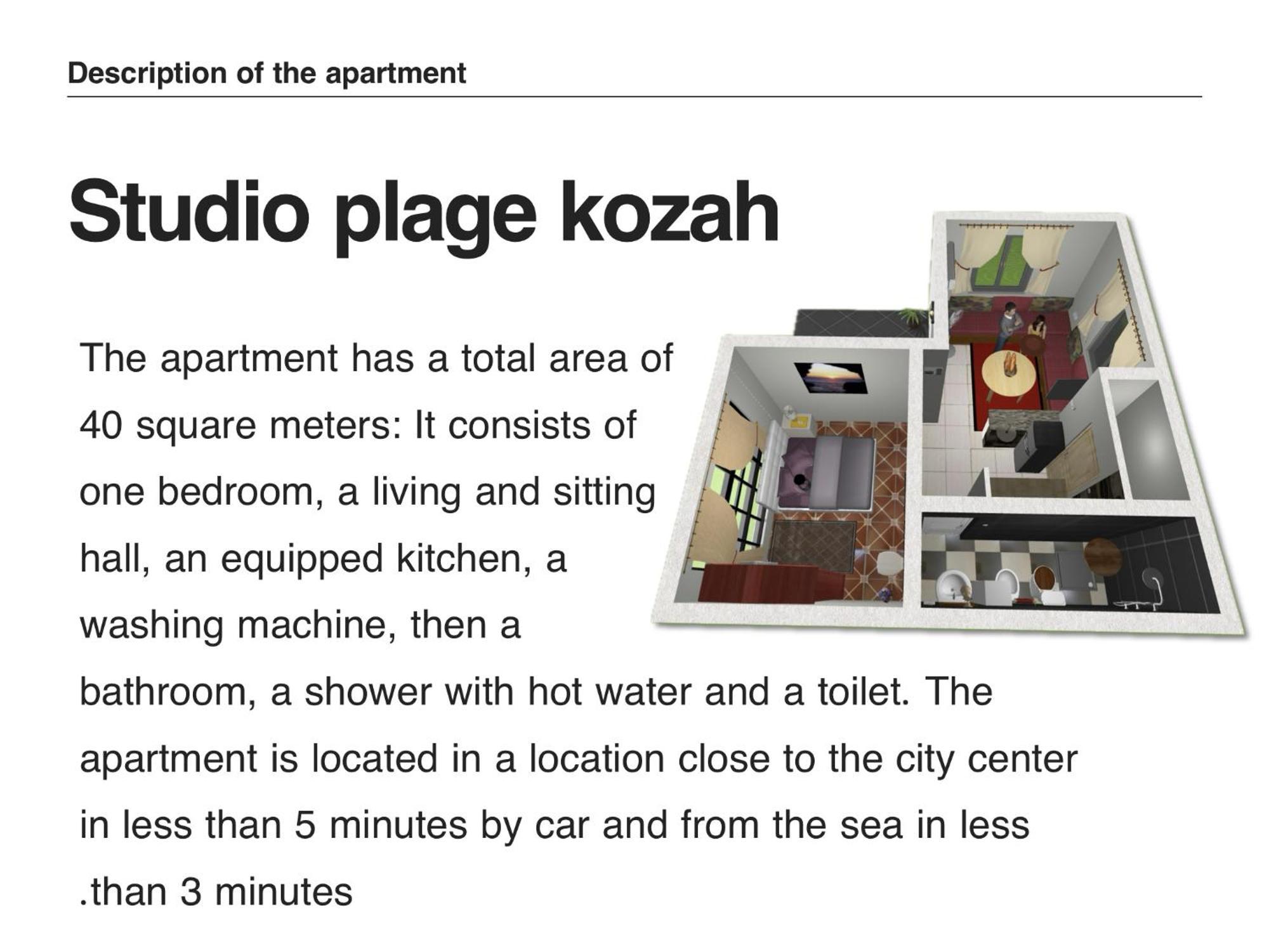 Studio Plage Kozah Tanger Exterior foto